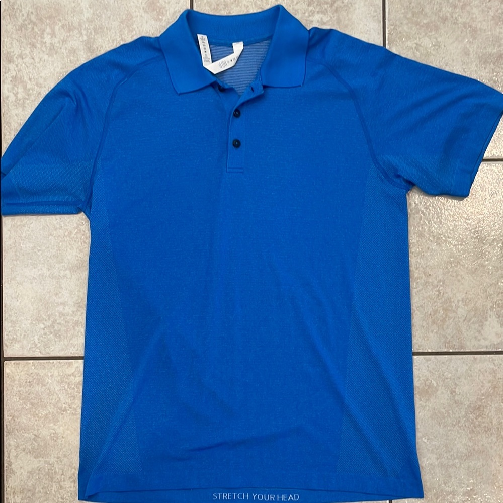 Lululemon Athletica Blue Polo Shirt Classic Style